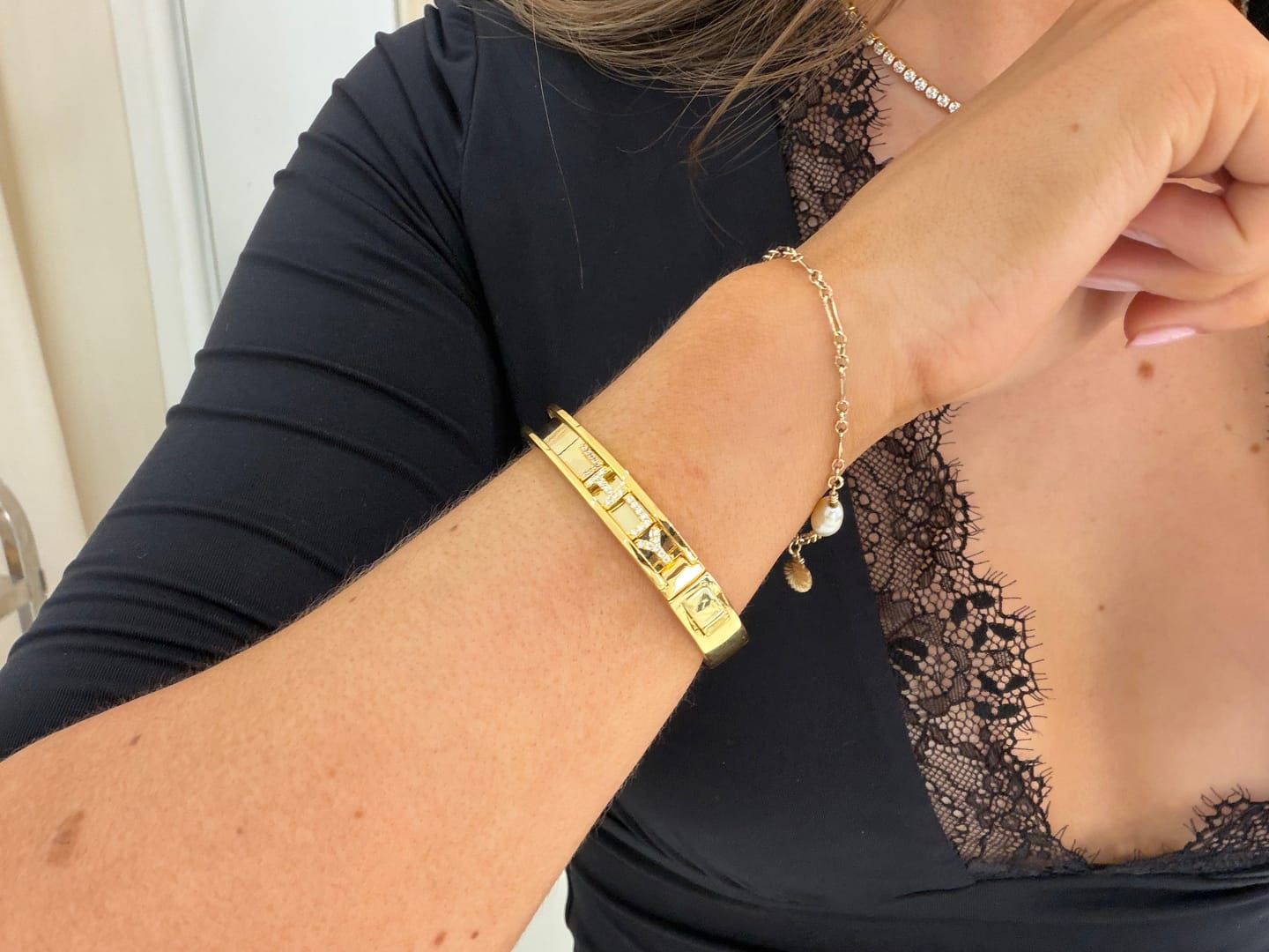 Customer photo review of Personalized Slider Name Bracelet