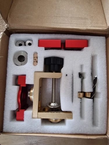 Customer photo review of 3-in-1 Doweling Jig Kit for Dowels & Cam Lock Fittings