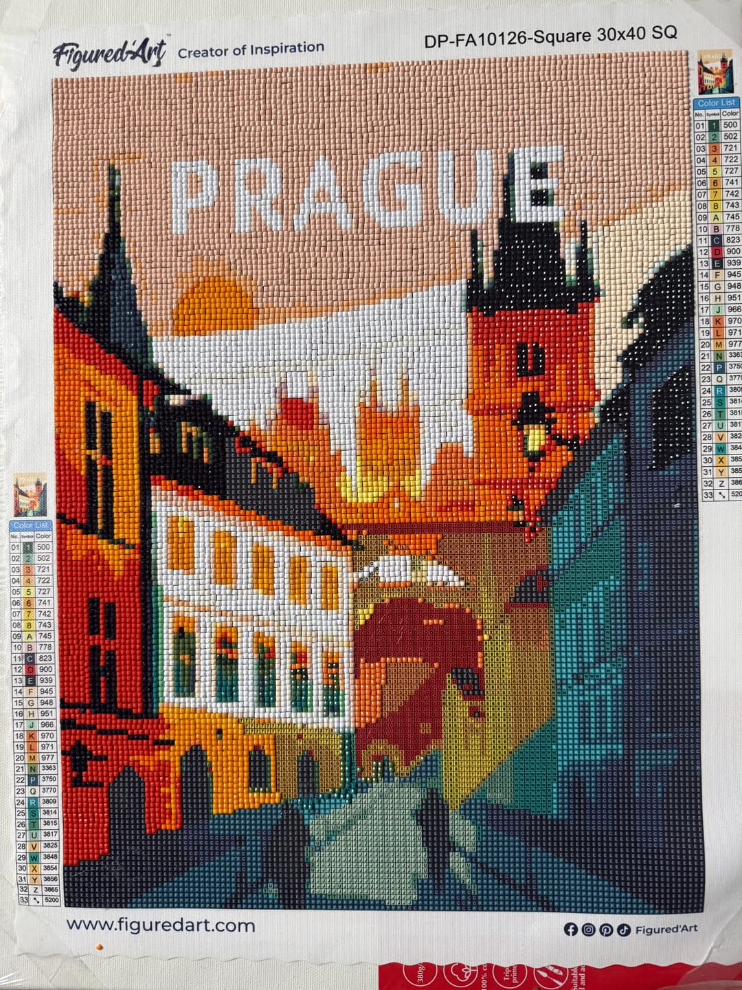 Customer photo review of Broderie Diamant - Affiche Poster Prague