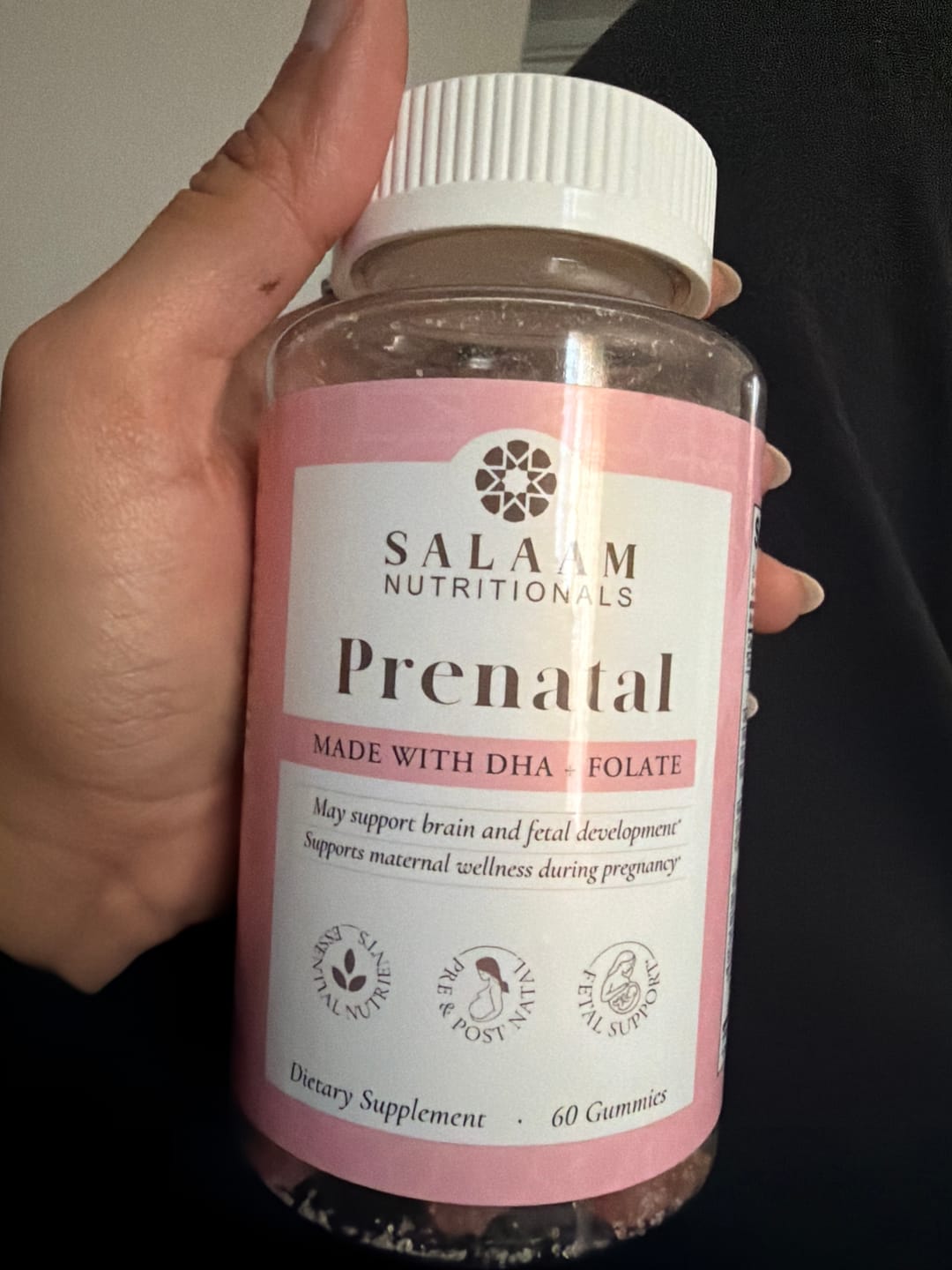Customer photo review of (NEW) Halal Essential Prenatal Vitamins - Gummy Multivitamins with Folate & DHA - 60 Count