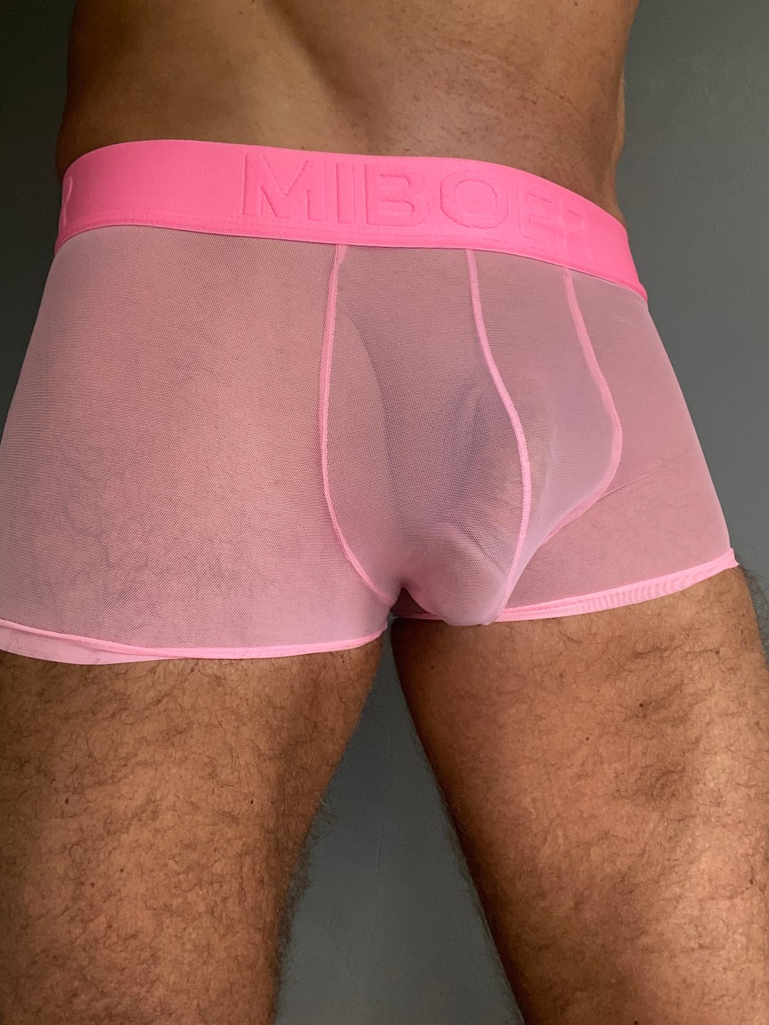 Customer photo review of 3 Pack Men's Invisible & Mesh Breathable Cooling Touch Trunks