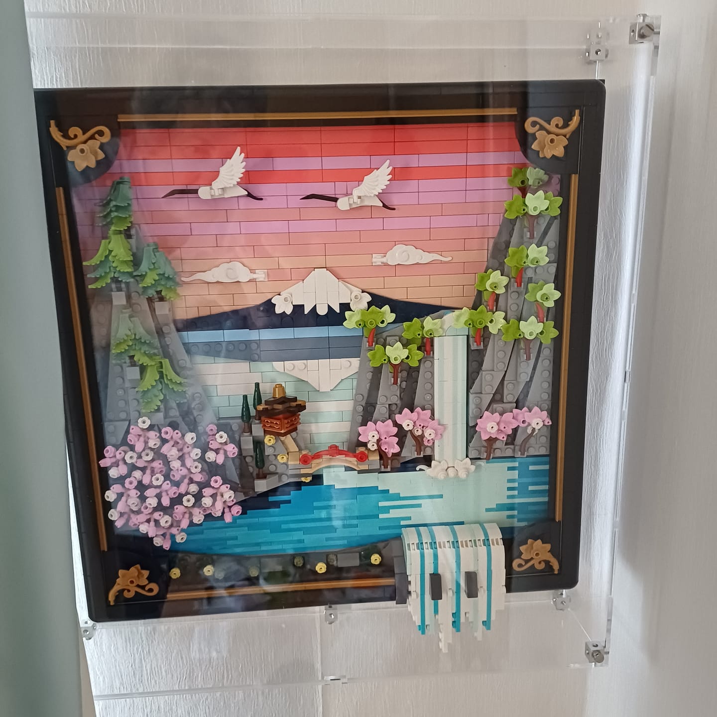 Customer photo review of Display Case for LEGO® 31218 Art Japanese Cherry Blossom Landscape