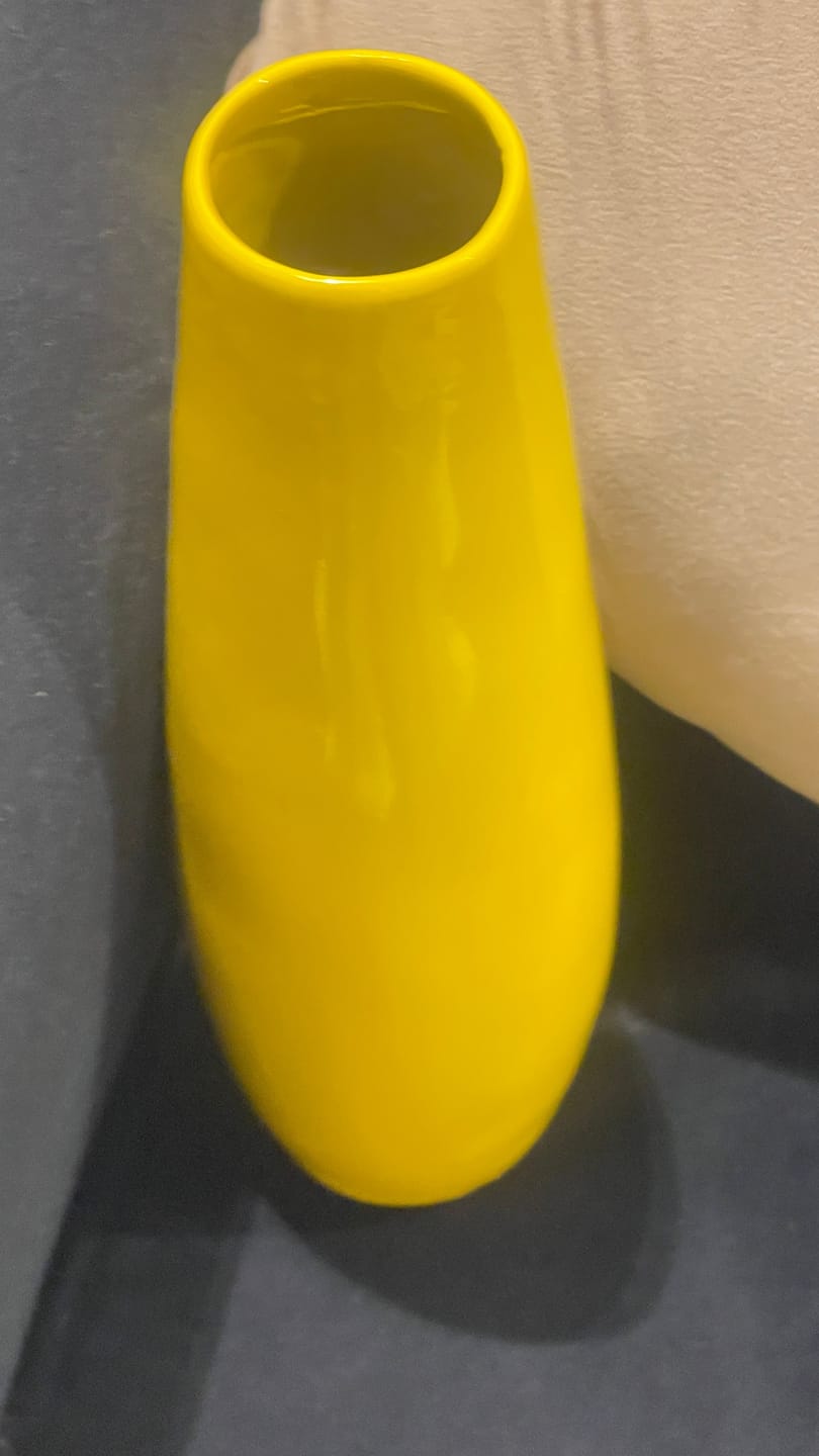 Customer photo review of Yellow Resin Vase Sculpture Vastu Remedy for Financial Stability, and Expenditure Control for SSW Direction Placement in Home, Office and Living Spaces | 8 x 37 cm | 600 gm