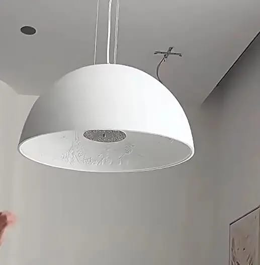 Customer photo review of Resin Dome Pendant Light, Relief Pattern Interior, 40–60 cm