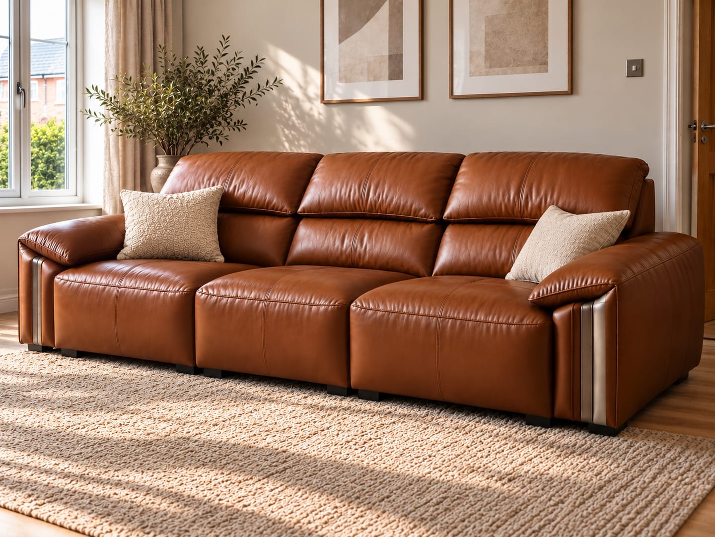 Customer photo review of Hartford 3-Seater Sofa (Brown)