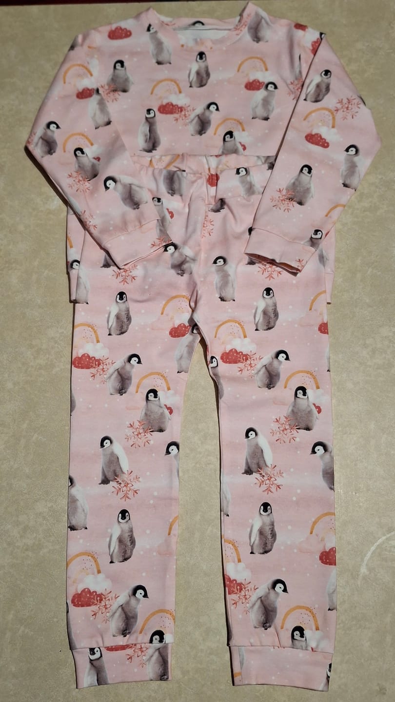 Customer photo review of Snowy Penguins Cotton Jersey Fabric