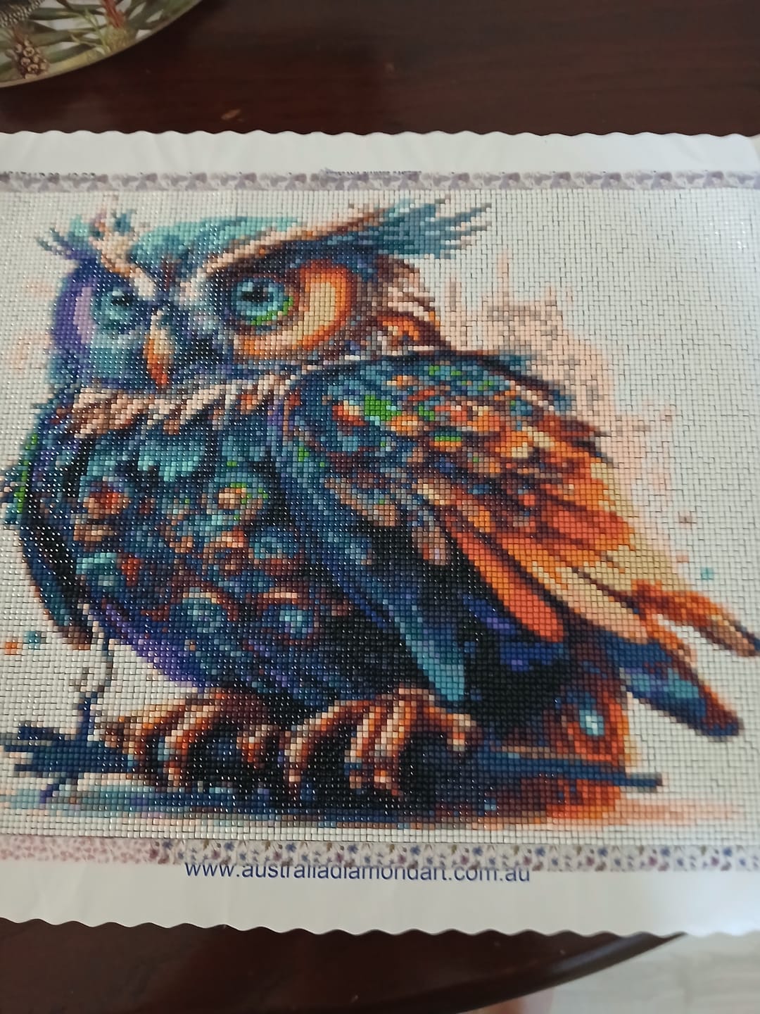Customer photo review of Futurism Owl (Diamond Painting)