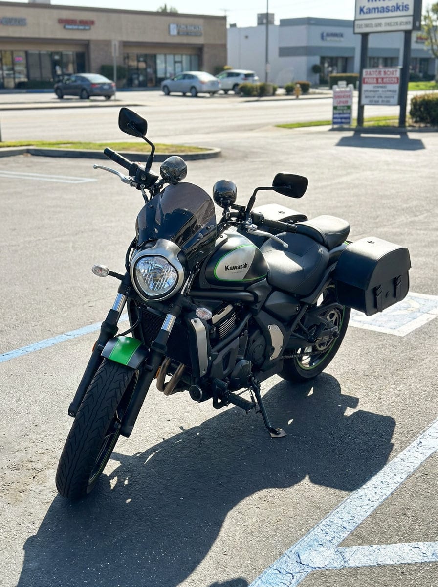 Customer photo review of 28L - Baelor Medium Quick Mount Kawasaki Vulcan S VN650 Motorcycle Saddlebags
