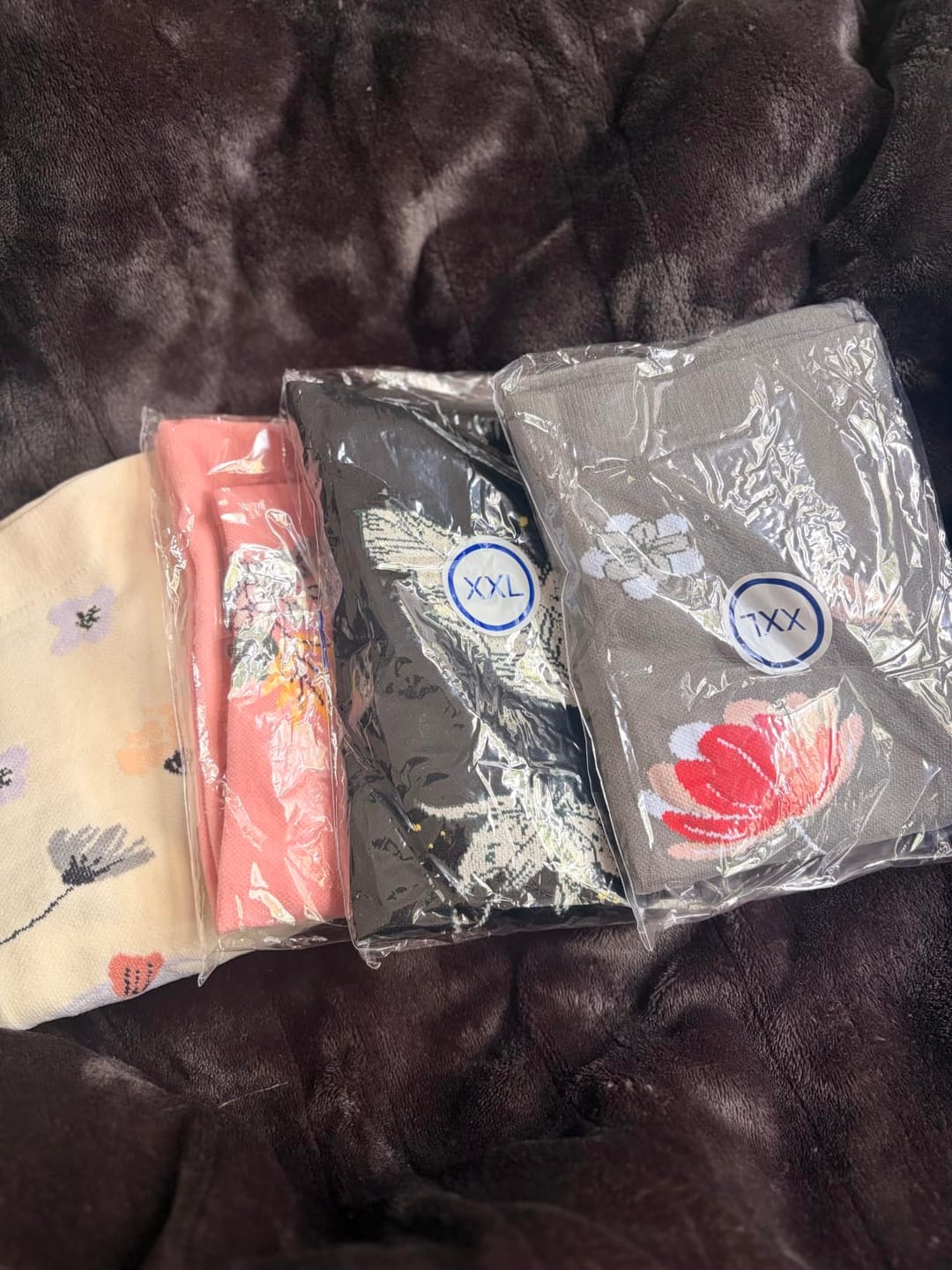 Customer photo review of Flowers Pink Compression Socks