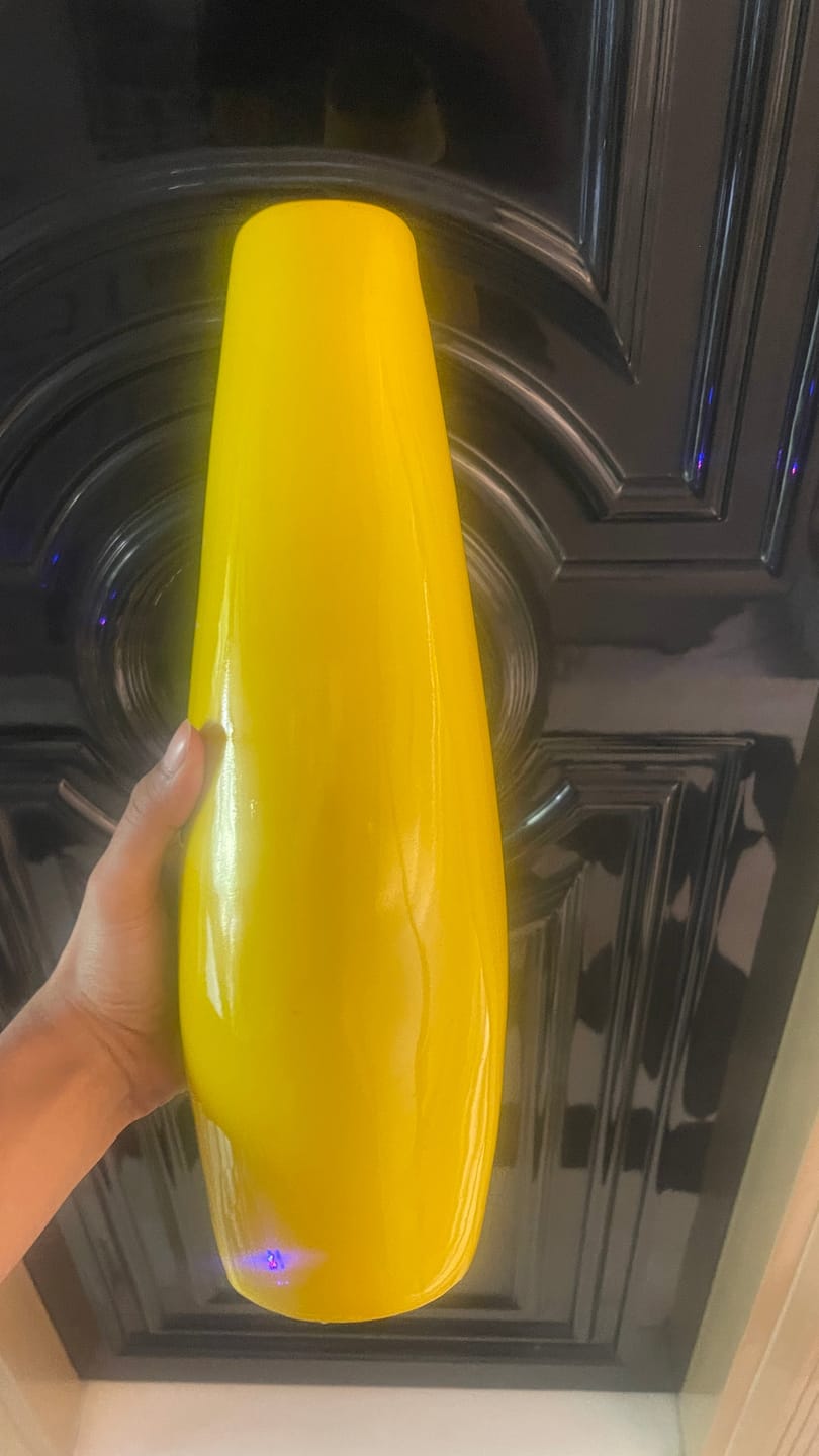 Customer photo review of Yellow Resin Vase Sculpture Vastu Remedy for Financial Stability, and Expenditure Control for SSW Direction Placement in Home, Office and Living Spaces | 8 x 37 cm | 600 gm