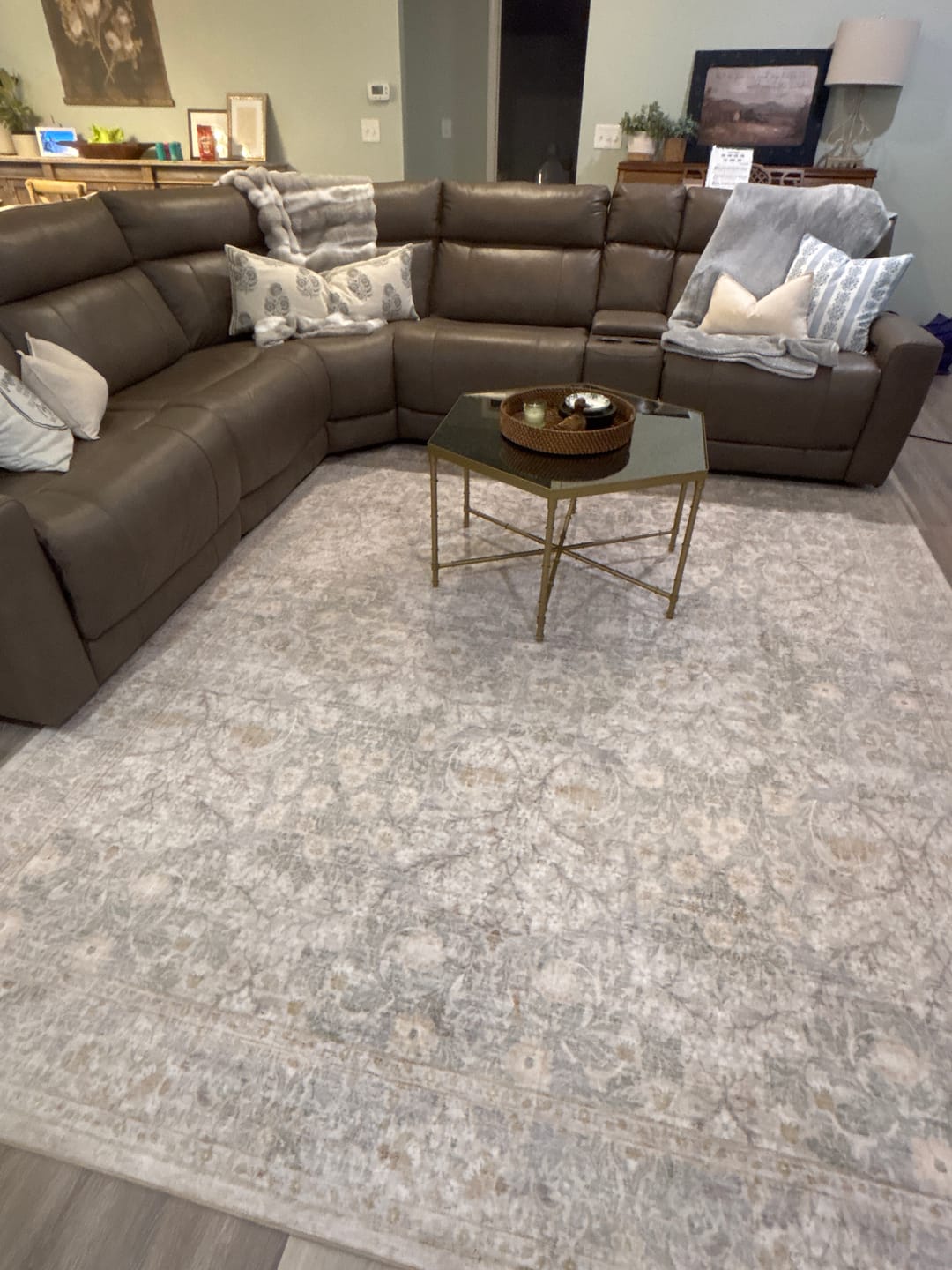 Customer photo review of Eden Washable Area Rug -  Light Green