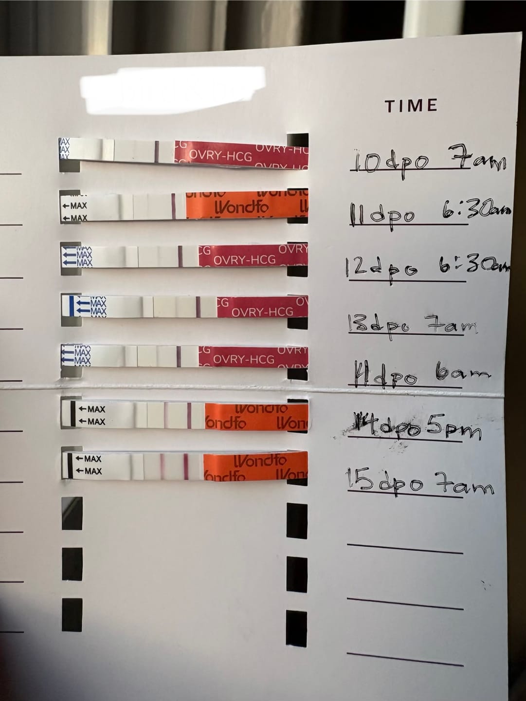 Customer photo review of Pregnancy Test Strips (Ultra-Sensitive)