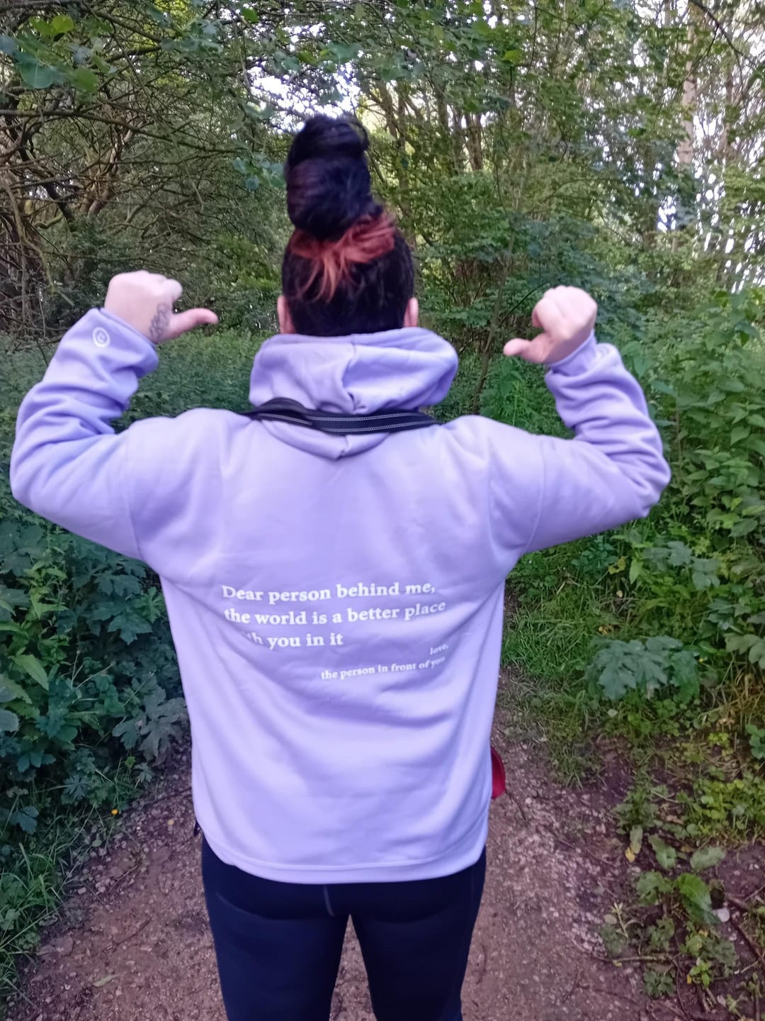 Customer photo review of Dear Person Behind Me (You are enough) Hoodie