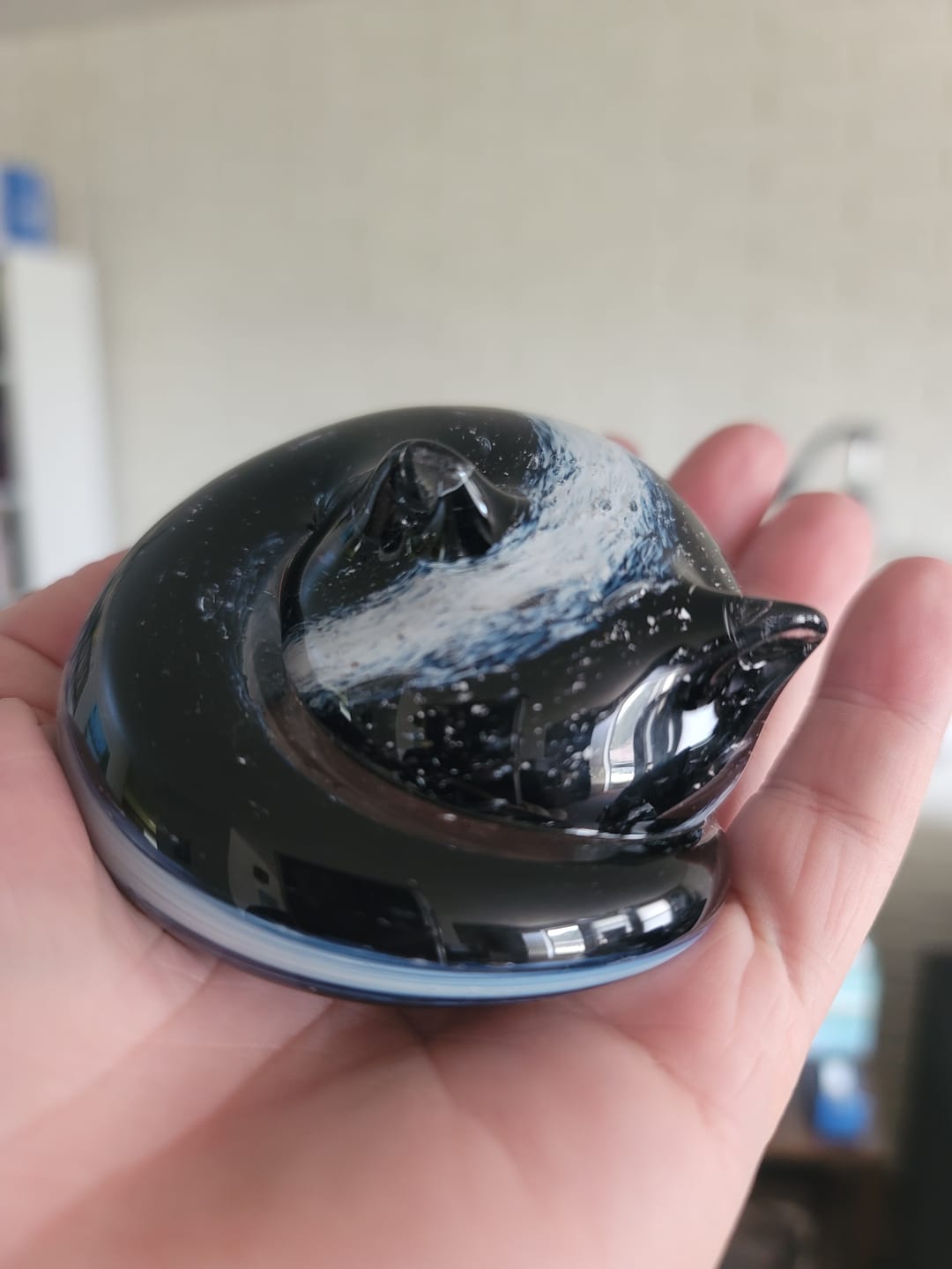 Customer photo review of Sleeping Cat with Infused Cremation Ashes