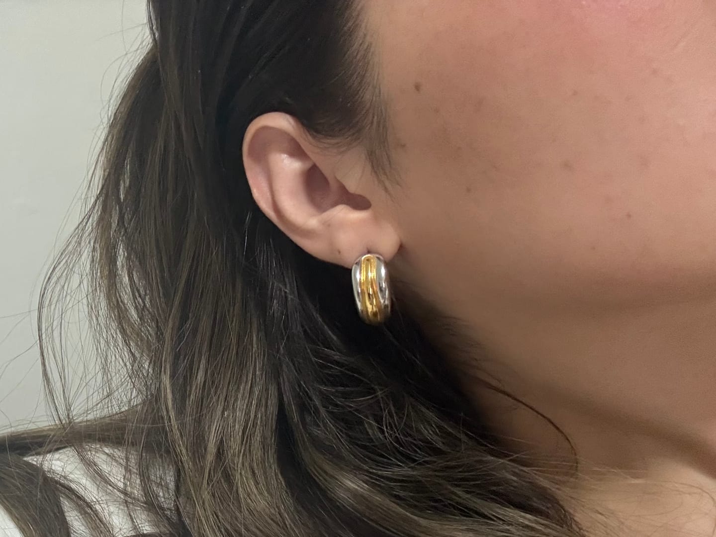 Customer photo review of Par Semi Arracada Combinada