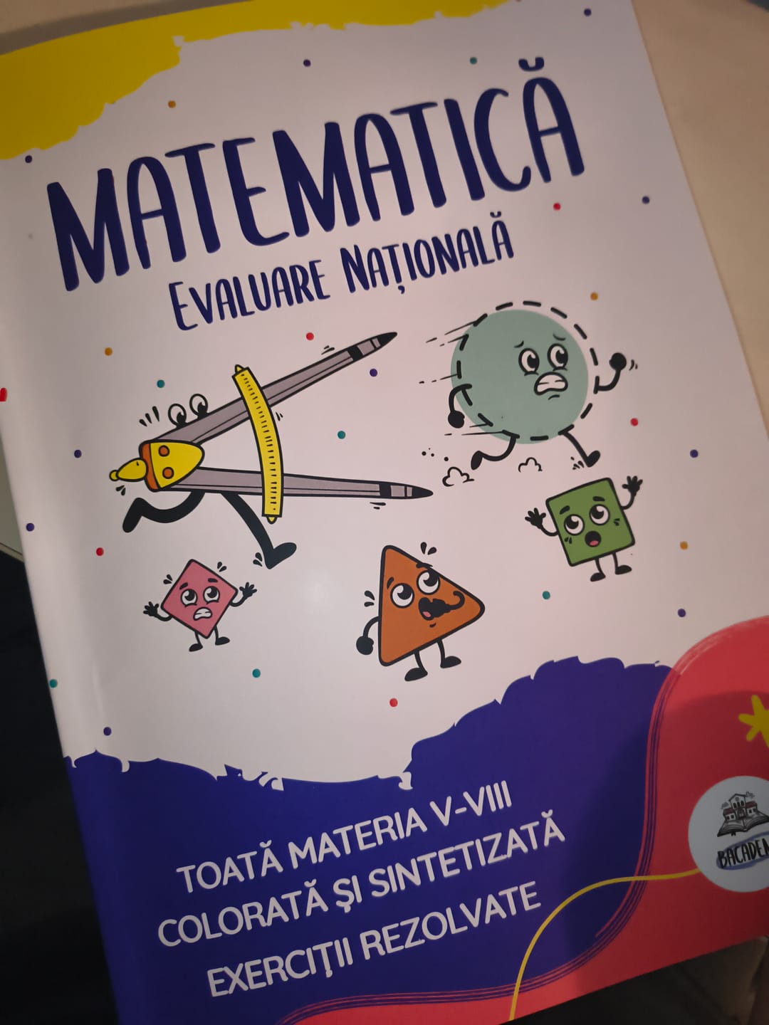Customer photo review of Carte Matematică Evaluare Națională - Bacademia (Toată Materia V-VIII: Algebră și Geometrie)