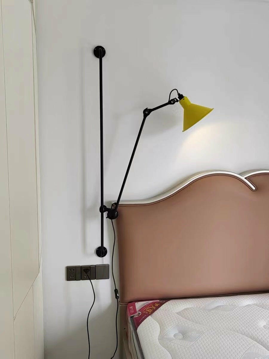 Customer photo review of Slim Metal Wall Light, Adjustable Arm, Plug In, Wall Sconce
