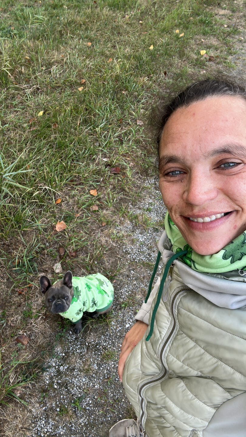 Customer photo review of St. Paddy's Dog Hoodie - Light Green (Limited Edition)