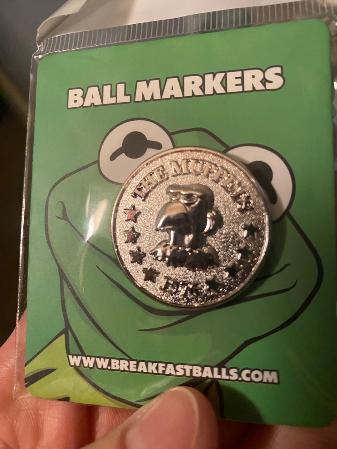 Customer photo review of Disney's The Muppets "Sam Eagle & Kermit" – Ball Marker