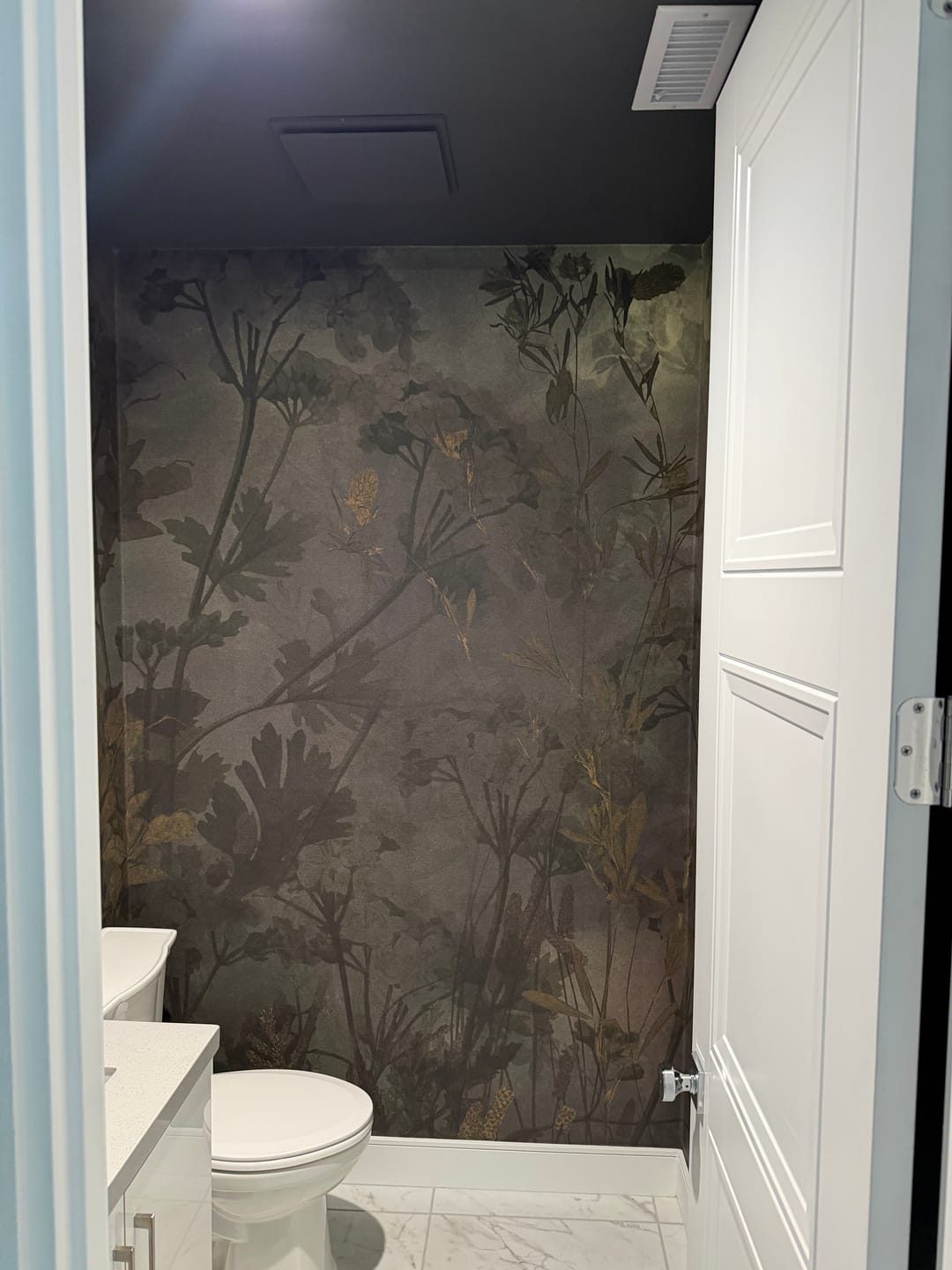 Customer photo review of Feronia - Dark Moody Wildflower Wallpaper Mural