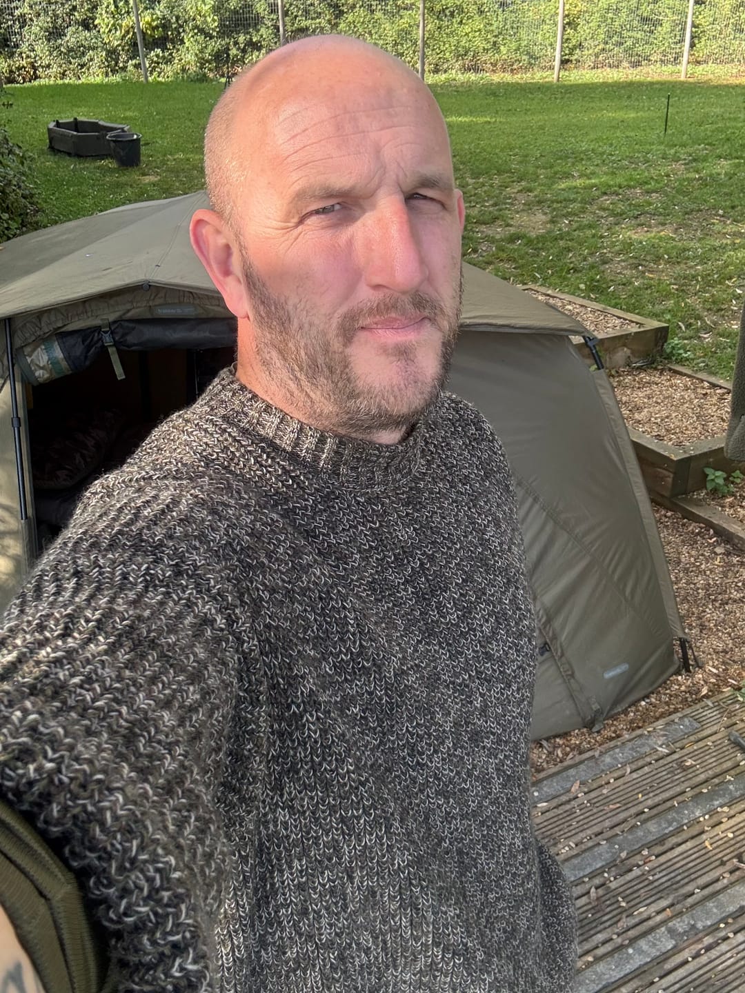 Customer photo review of Camo Knitted Jumper