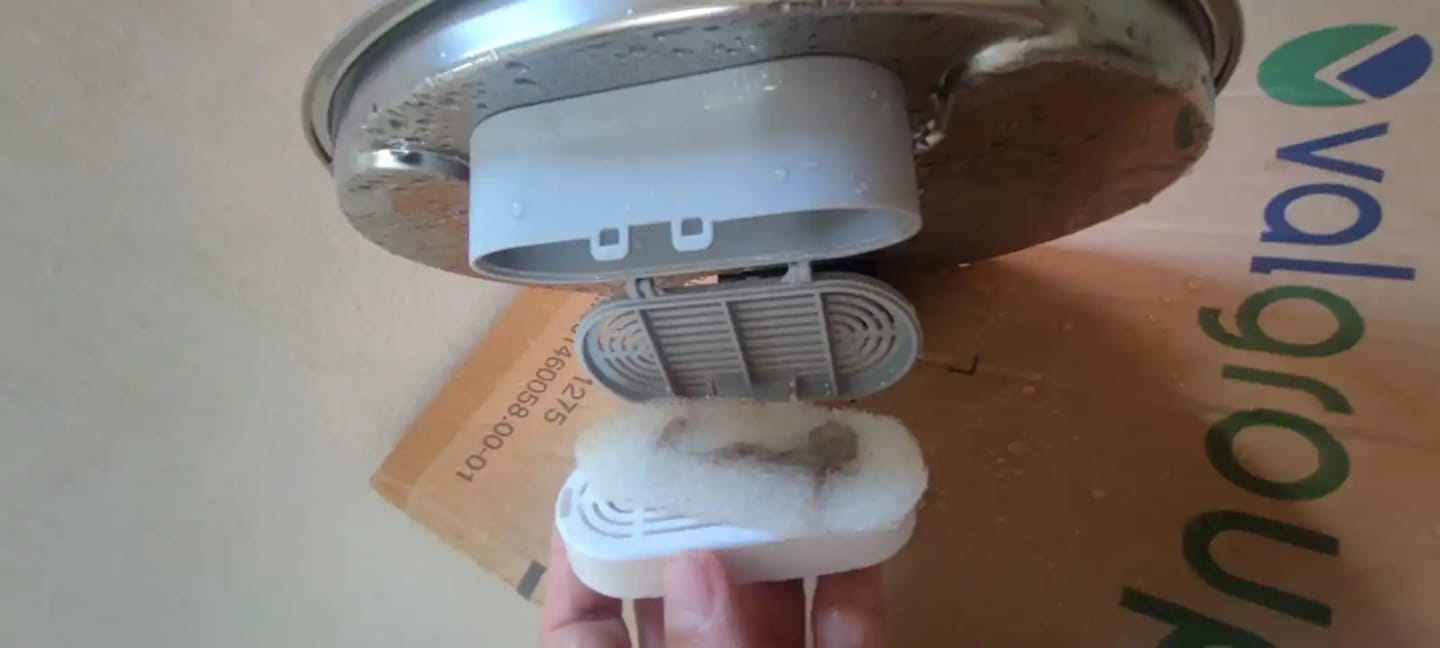 Customer photo review of Motion-Sensor Stainless Steel Pet Fountain