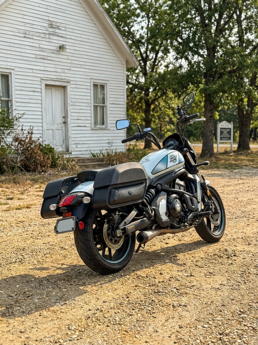 Customer photo review of 28L - Pantheon Medium Quick Mount Kawasaki Vulcan S VN650 Motorcycle Saddlebags