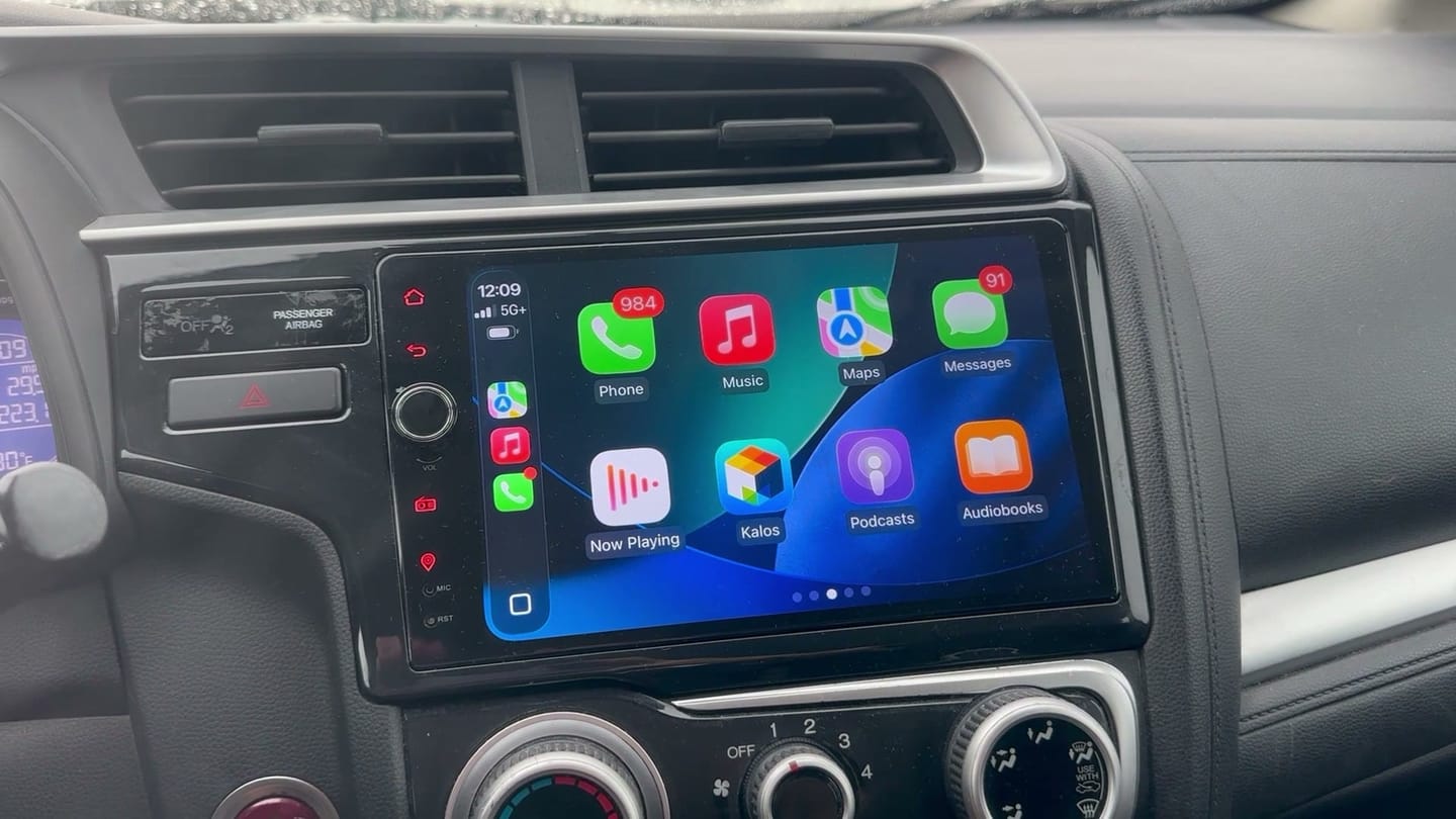 Customer photo review of Honda Jazz/Fit 2014-2019 — Premium 9” CarPlay & Android Auto Head Unit
