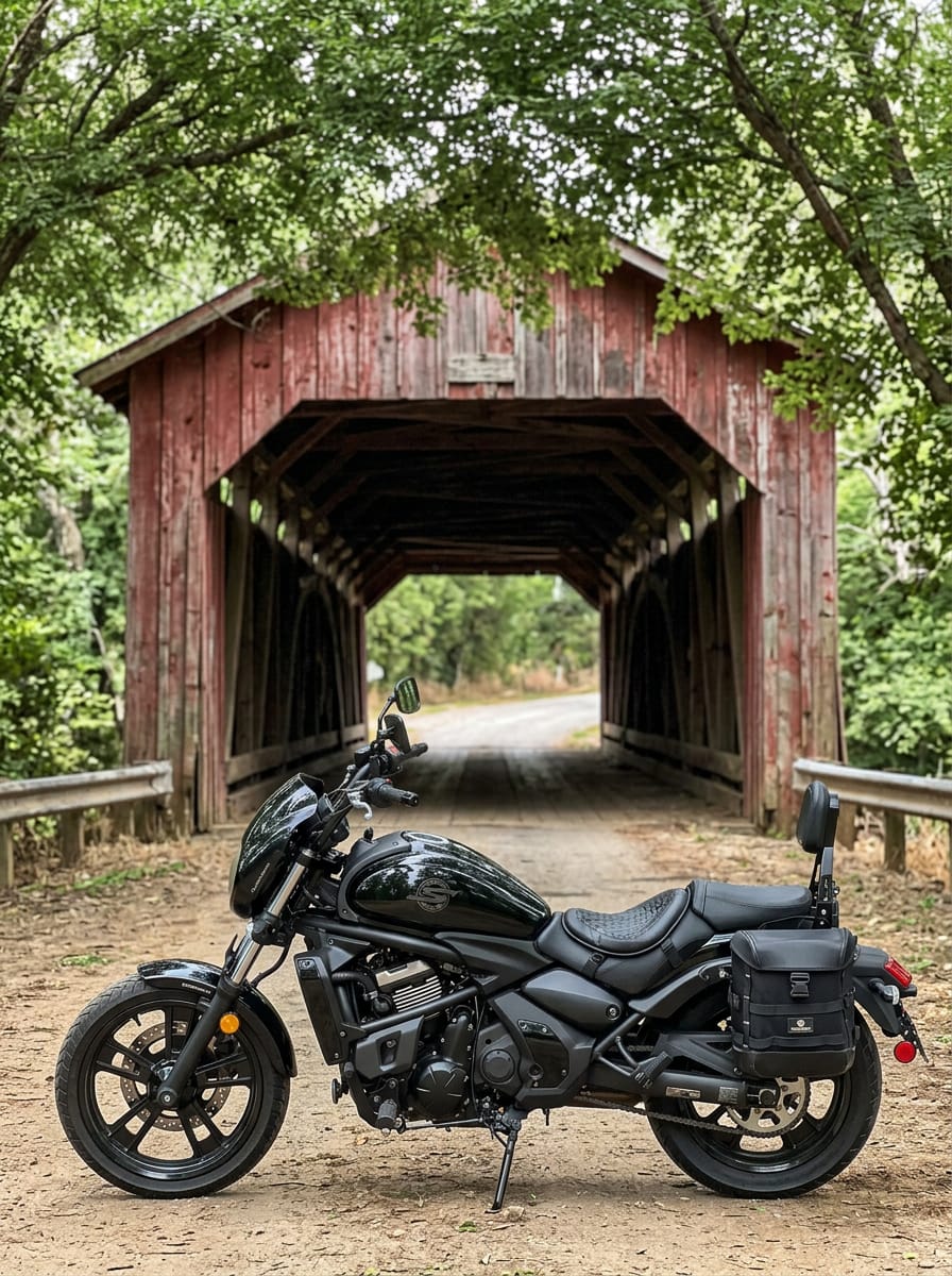Customer photo review of 30L - Incognito Quick-Mount Medium Kawasaki Vulcan S VN650 Motorcycle Saddlebags