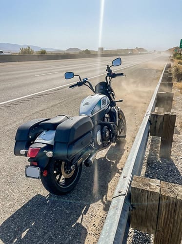 Customer photo review of 28L - Pantheon Medium Hard Mount Kawasaki Vulcan S VN650 Leather Motorcycle Saddlebags