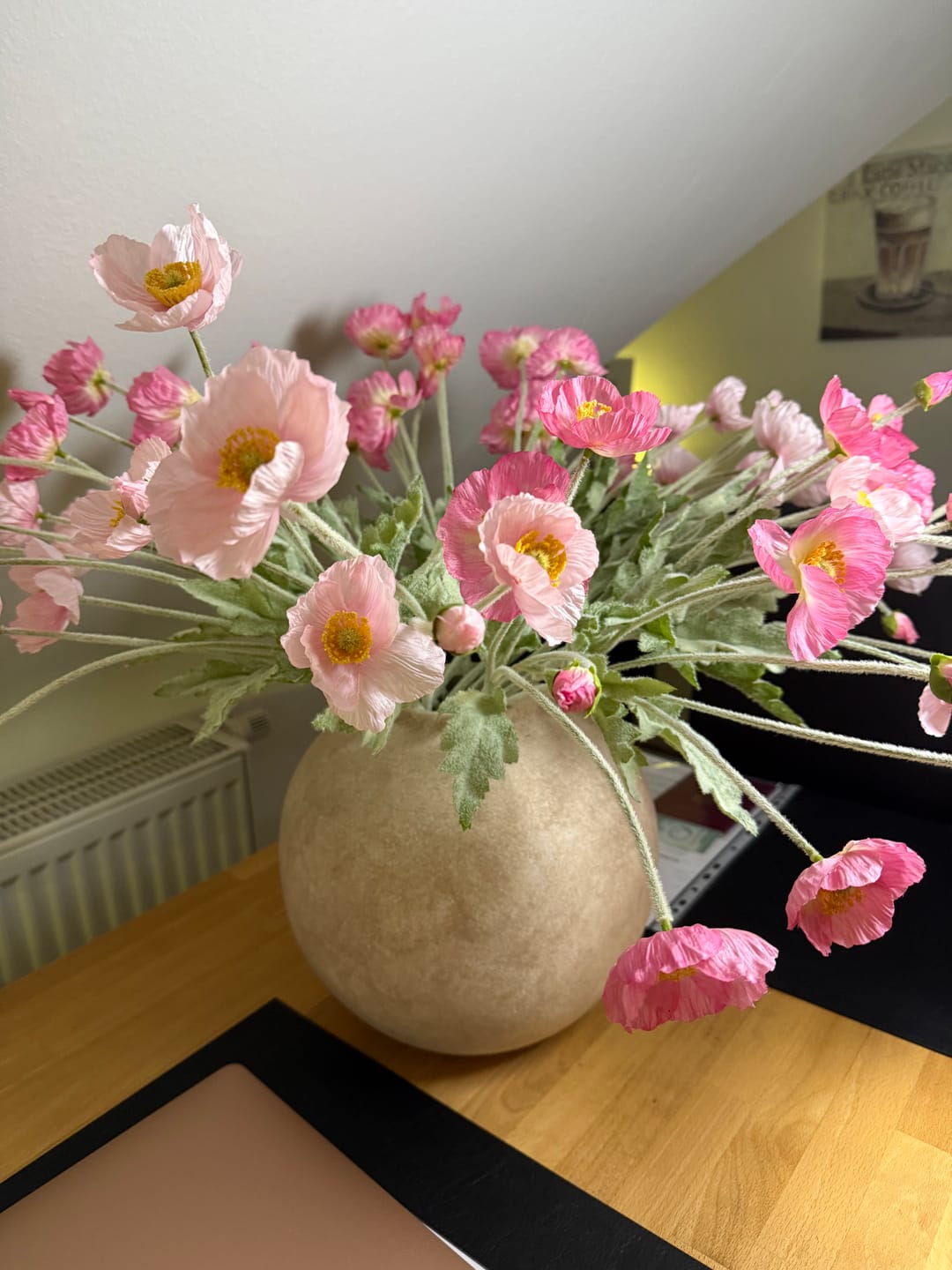 Customer photo review of Zijden Klaprozen - Roze Mix
