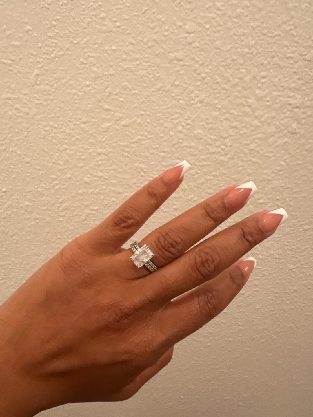 Customer photo review of S925 3.5 Carat Radiant Cut Wedding Ring Set In Sterling Silver Holiday Ring Gift For Women