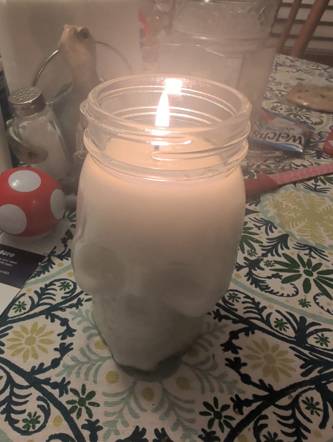 Customer photo review of Skull Jar Candle - Limited Stock