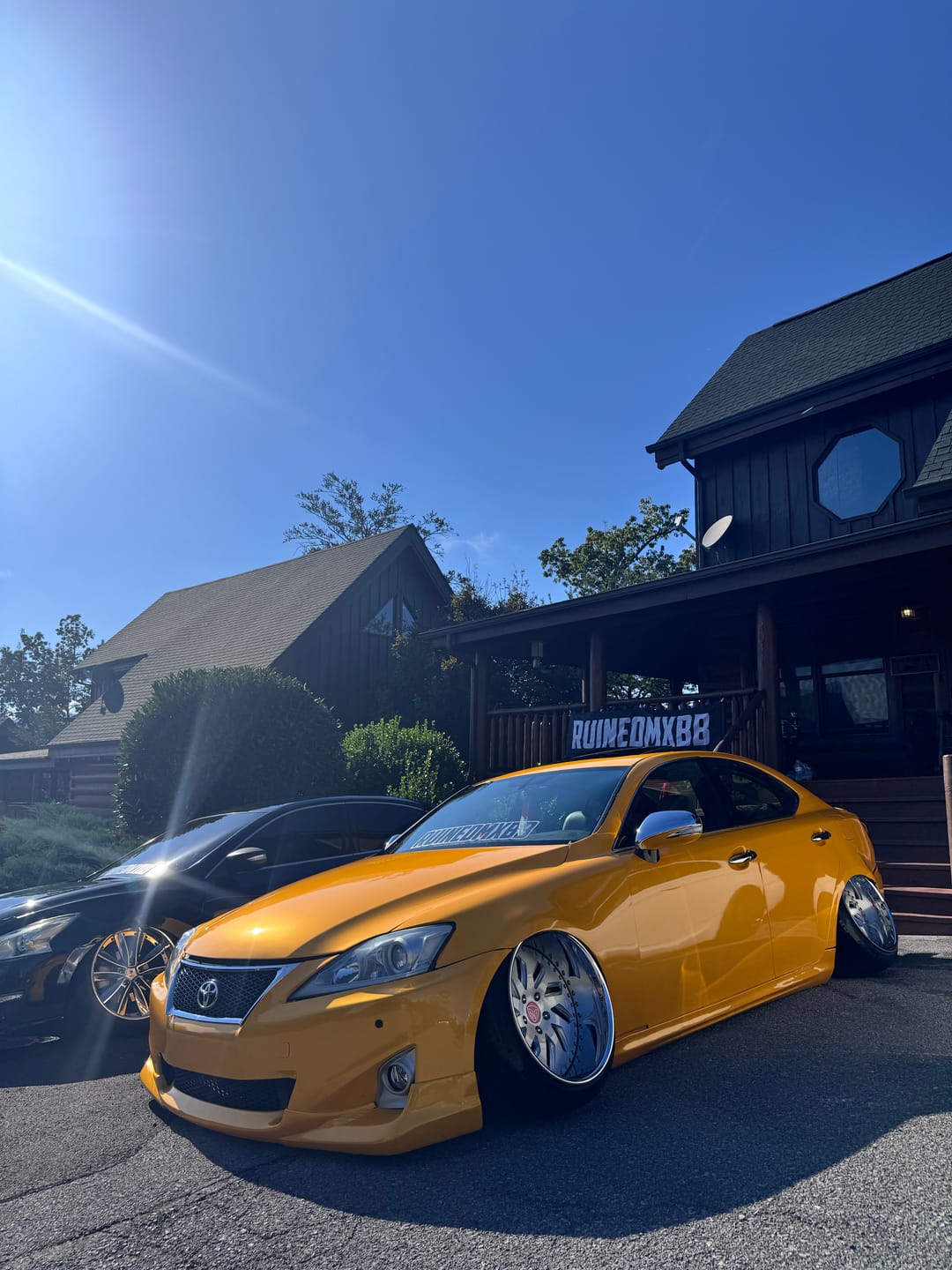 Customer photo review of Glossy Metallic Golden Yellow Vinyl Wrap