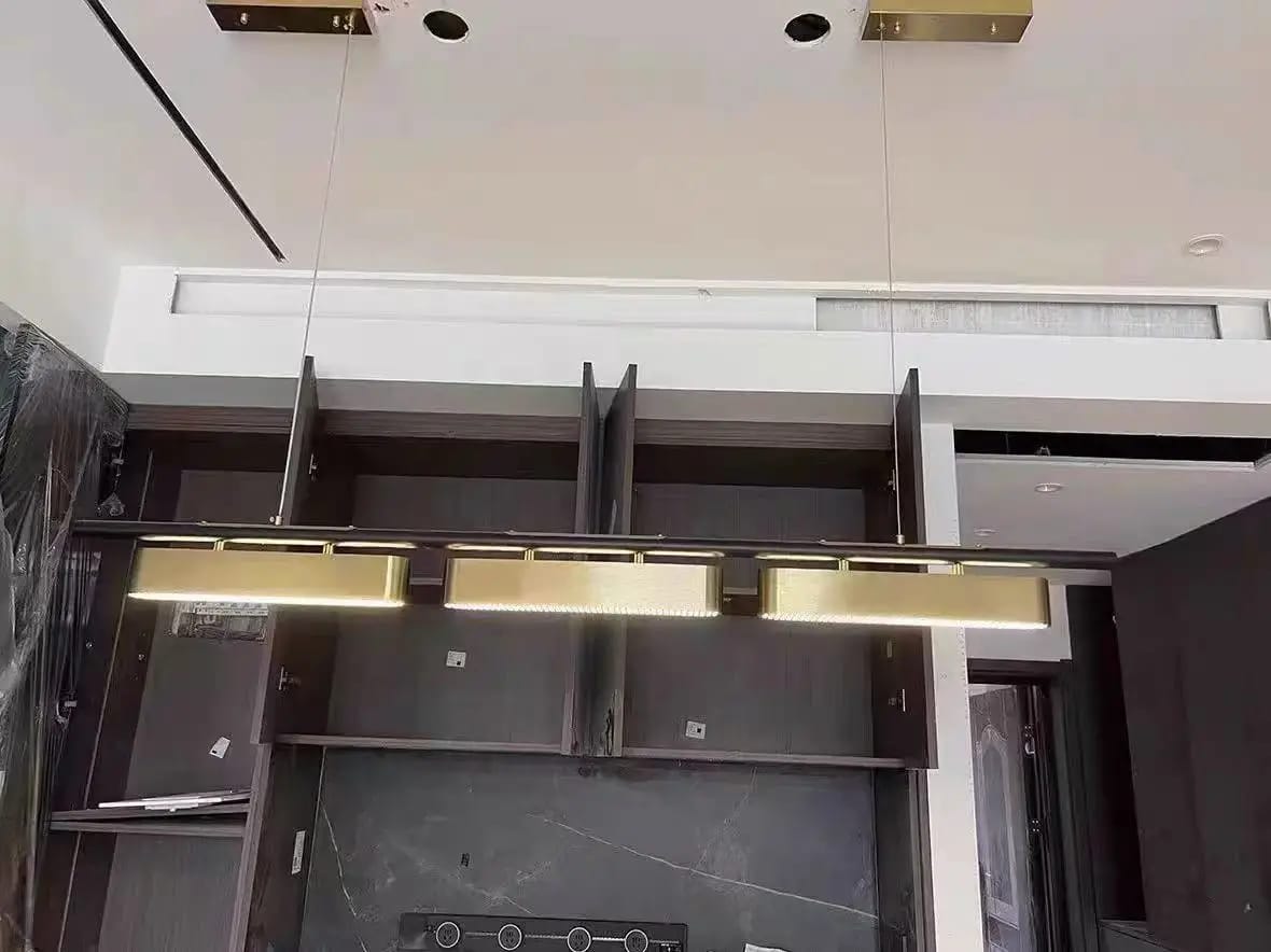 Customer photo review of Aldevra Modern Linear LED Chandelier