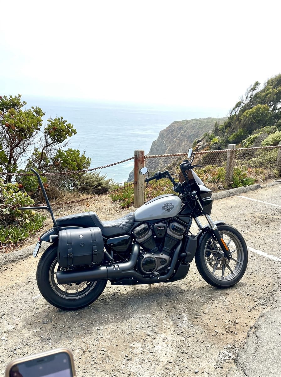Customer photo review of 14L - Viper Medium Shock Cutout Harley Nightster RH975/S Leather Motorcycle Saddlebags
