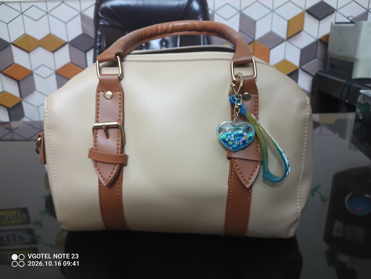 Customer photo review of Denim Eclipse Handbag