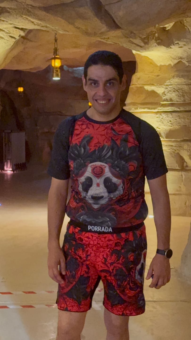 Customer photo review of LOTUS PANDA SHORT SLEEVE RASH GUARD