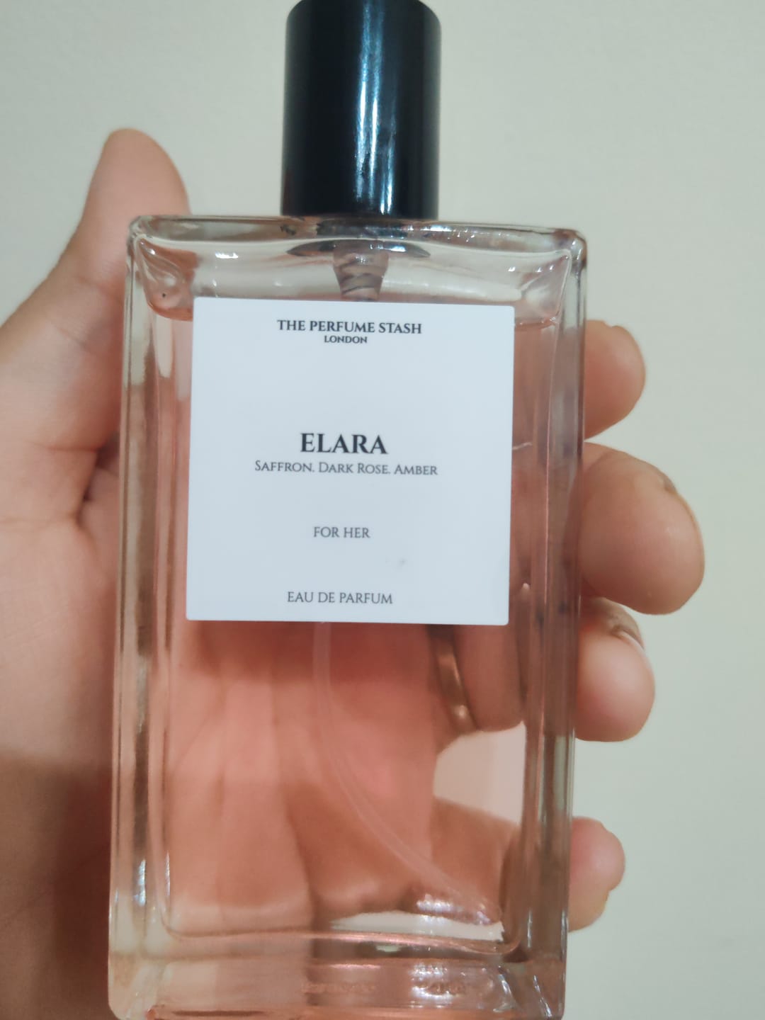Customer photo review of Elara – Saffron, Dark Rose & Amber