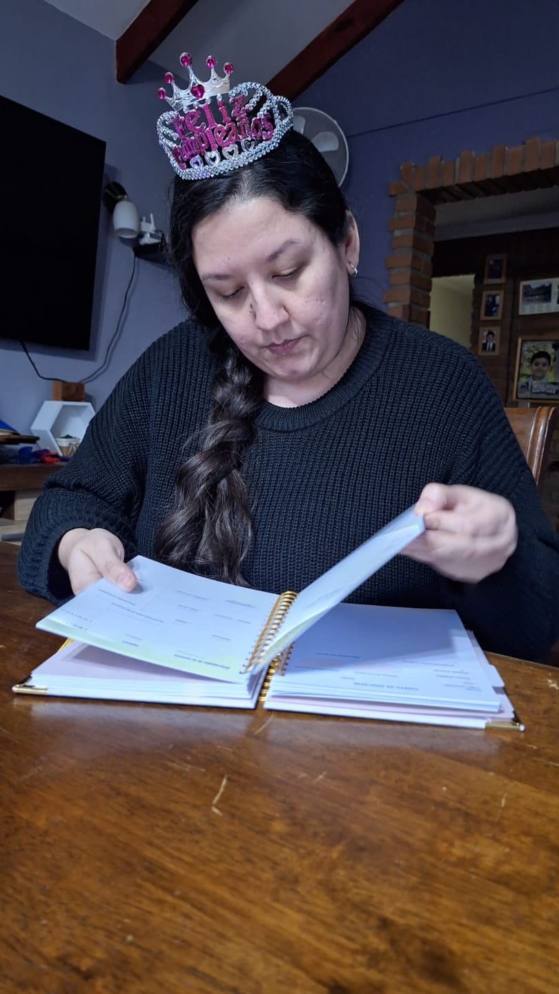 Customer photo review of Diario Único Mi Embarazo | Fabric