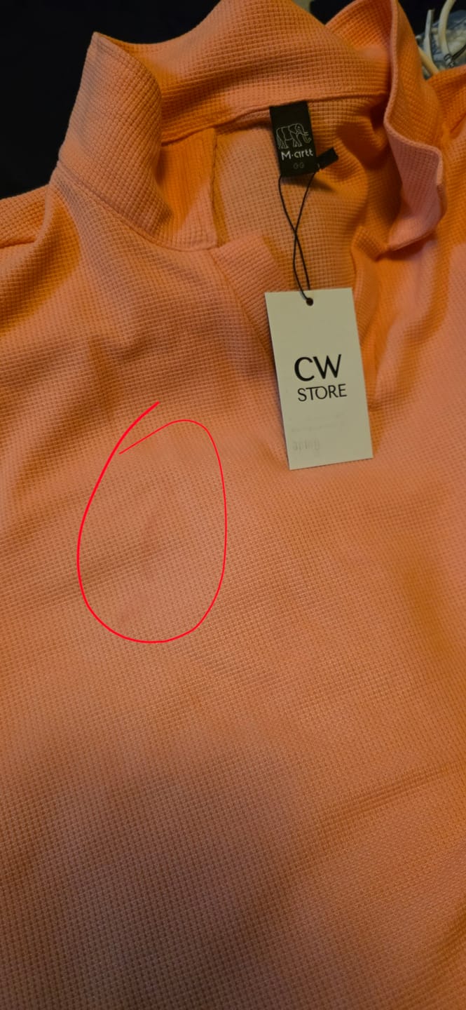 Customer photo review of Camisa Polo Italiana Tricot Salmão