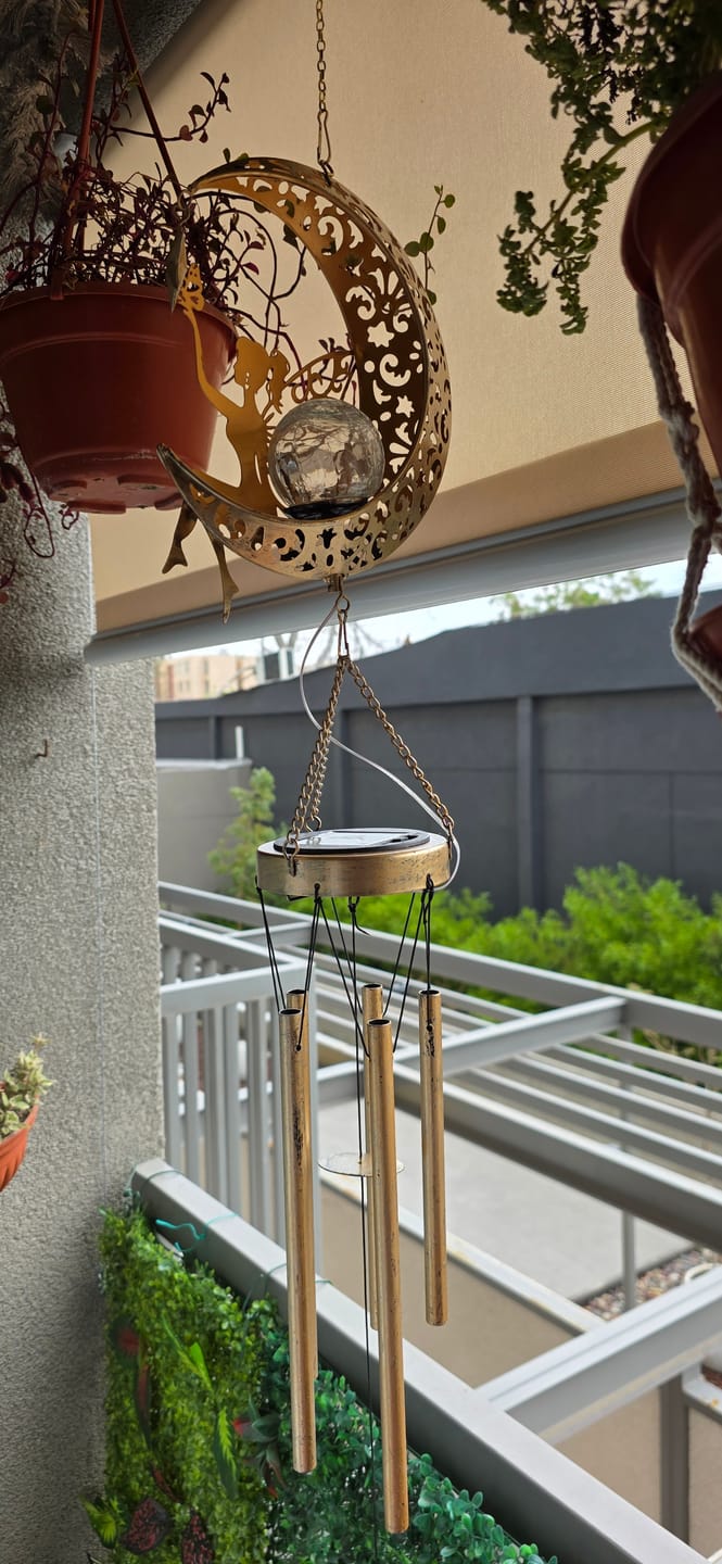 Customer photo review of Colgante de Viento de Hada Solar - Luz Cálida / Metal / IP44