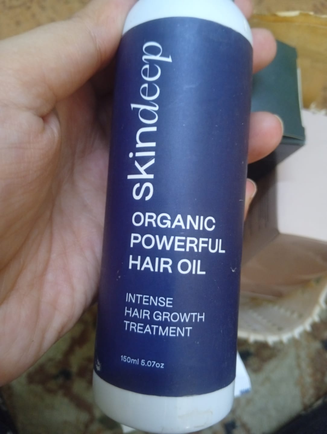 Customer photo review of ORGANIC POWERFUL HAIR OIL - Intense Hair Growth Treatment