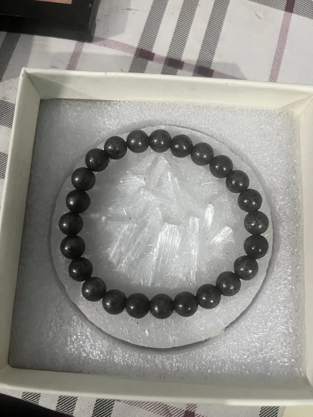 Customer photo review of Raw Pyrite Bracelet – For Confidence, Drive & Prosperity Intent