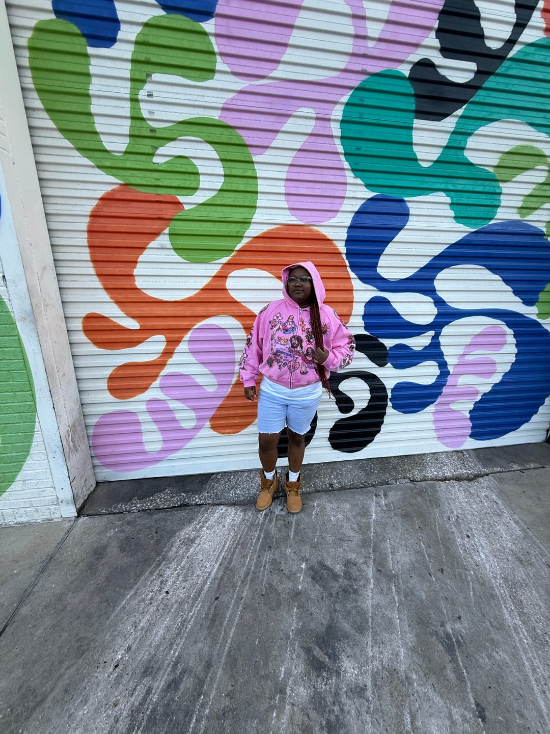 Customer photo review of Righteous Risen King Zip Up Hoodie Pink