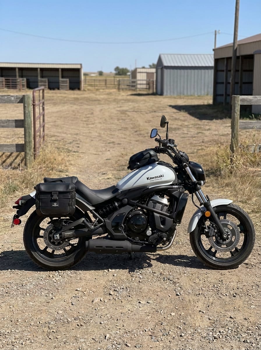 Customer photo review of 20L - Incognito Quick-Mount Small Kawasaki Vulcan S VN650 Saddlebags