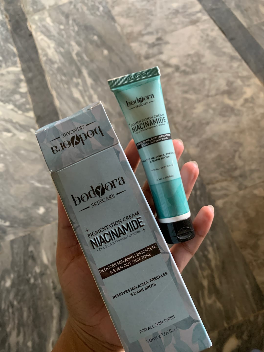 Customer photo review of Niacinamide Pigmentation Cream