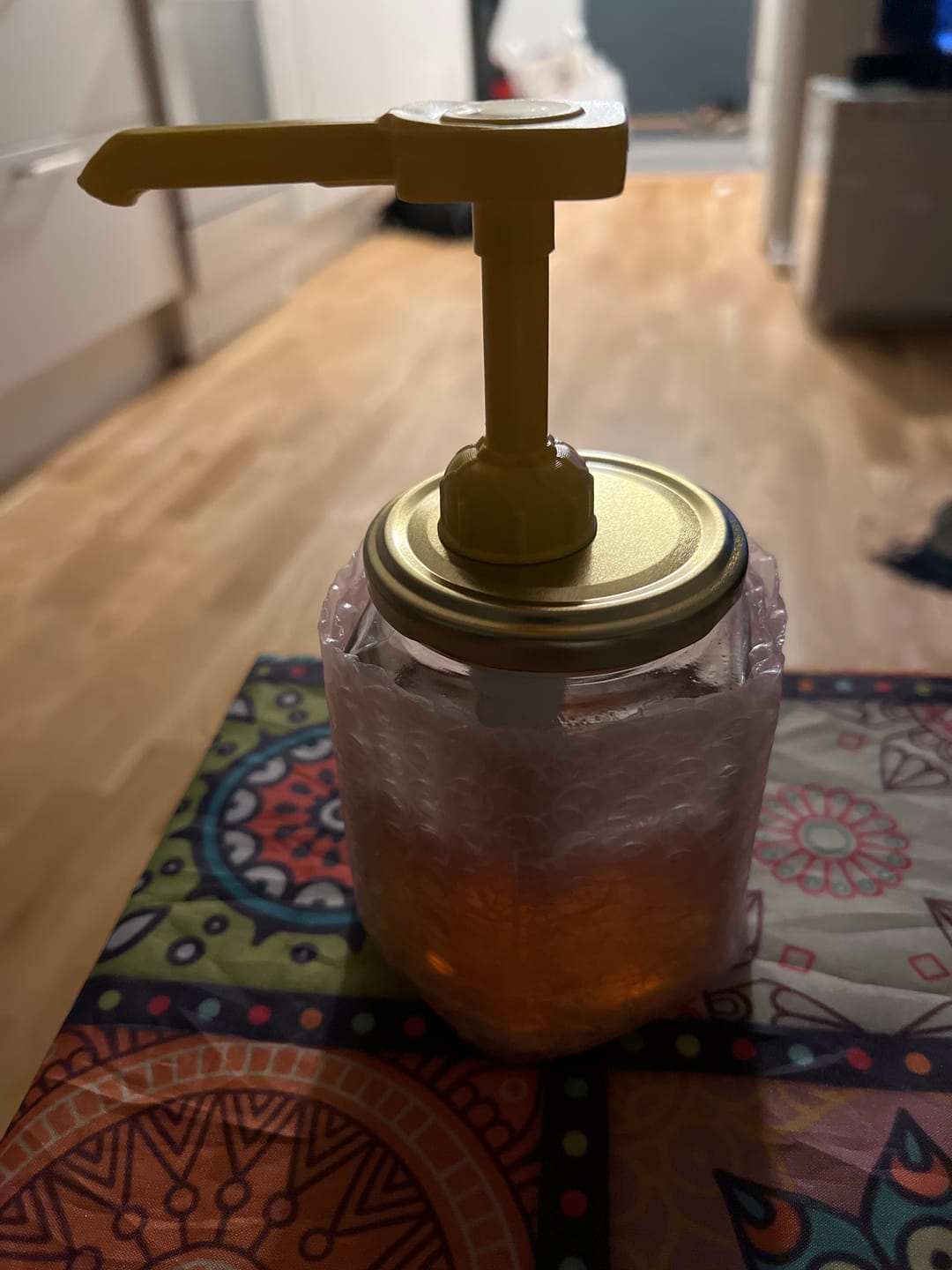 Customer photo review of 2 kg Svensk Flytande Honung (4 × 500 g) + Honungspump
