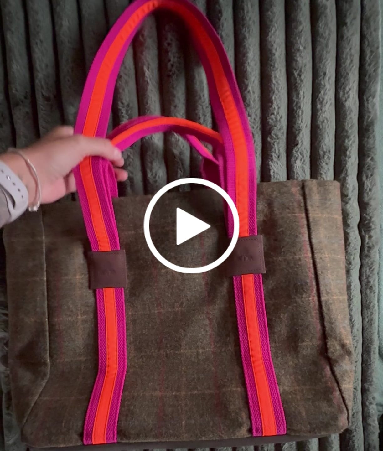 Customer video review of SHOPPER -S- TWEED Pink & Neon orange