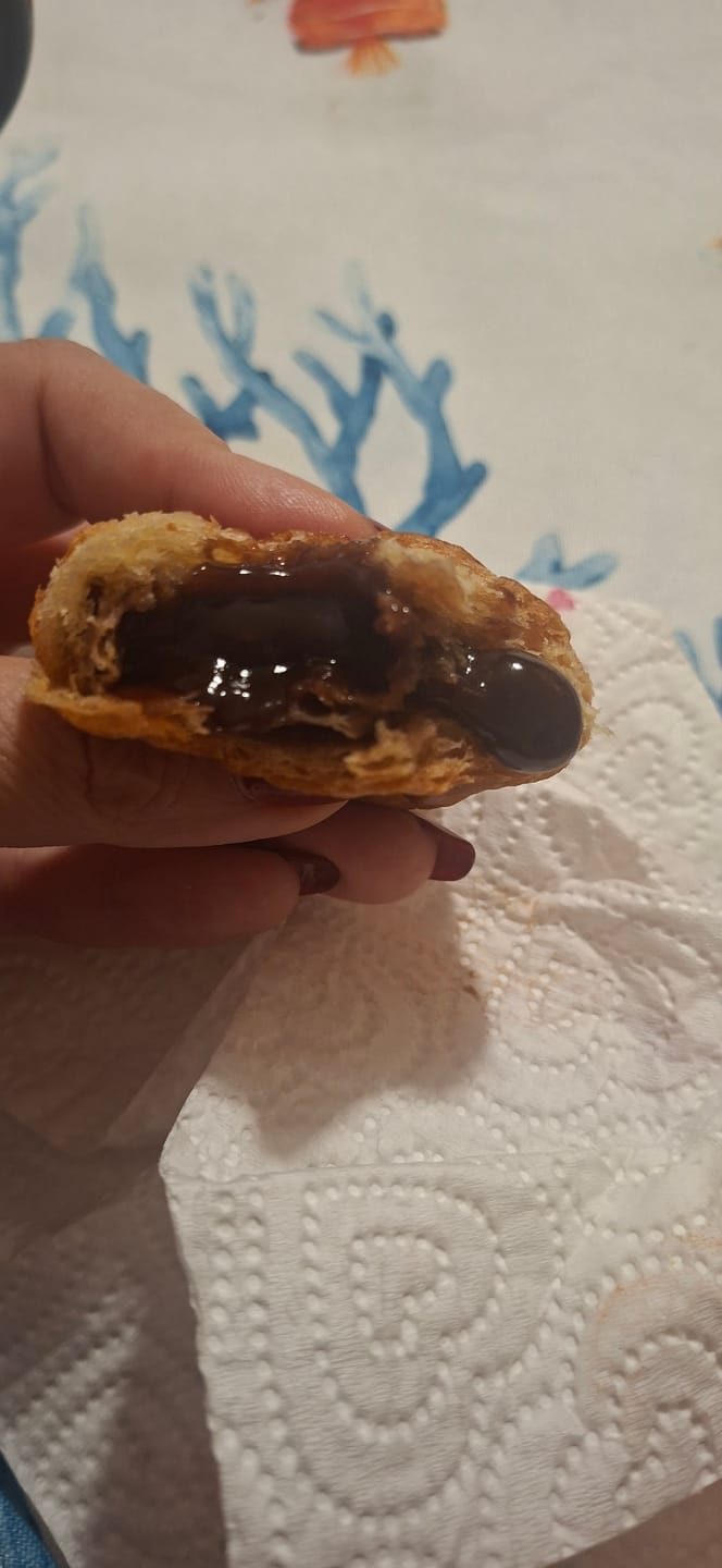 Customer photo review of 15 Cornetti Proteici Ripieni di cacao e albicocca